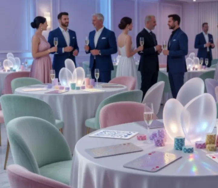 VIP event s elegantní dekorací a moderním nasvícením